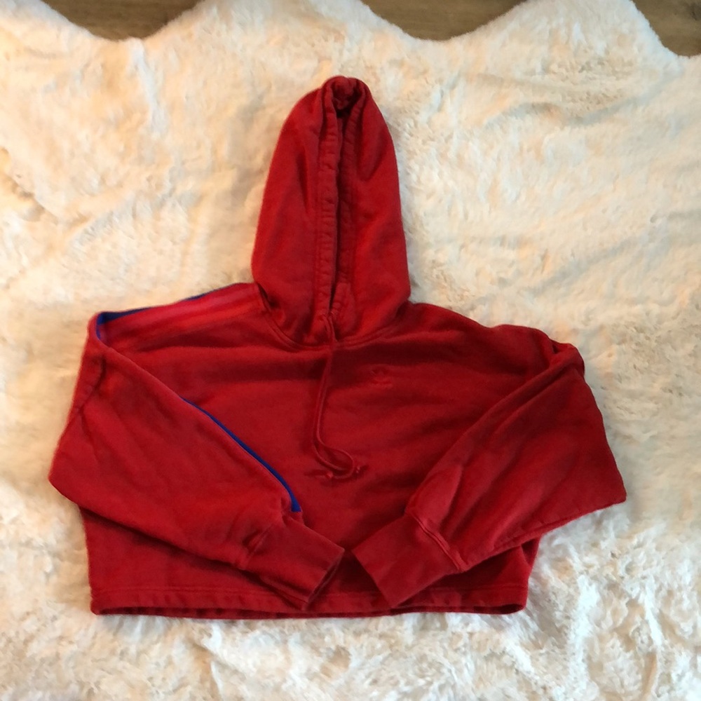 Adidas Originals Women's Adicolor 3D Trefoil Cropped Hoodie